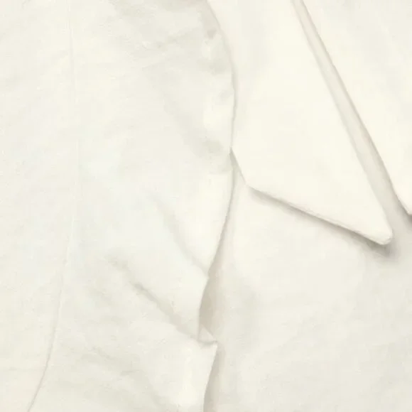 NWT Lulus White Ruffled Faux-Wrap Mini Dress - Picture 3 of 4